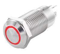 TRU COMPONENTS TC-7494672 TC-GQ12-CH-10ZE/J/R/12V/S Bouton-poussoir 36 V/DC 1 A 1 x Off/On à accrochage rouge IP40 1 pc