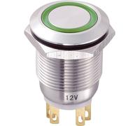 TRU COMPONENTS TC-8904664 Bouton-poussoir antivandalisme 250 V/AC 5 A 1 x Off/(On) à rappel vert IP65 1 pc(s)