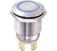 TRU COMPONENTS TC-8904668 LAS1-GQ-11E/B/12V Bouton-poussoir antivandalisme 250 V/AC 3 A 1 x Off/(On) à rappel bleu 1 pc(s)