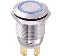 TRU COMPONENTS TC-8904668 LAS1-GQ-11E/B/12V Bouton-poussoir antivandalisme 250 V/AC 3 A 1 x Off/(On) à rappel bleu 1 pc(s)