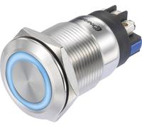 TRU COMPONENTS TC-8904692 LAS1-GQ-11E/L/B/12V/S Interrupteur à pression 250 V/AC 3 A 1 x On/(On) à rappel bleu IP65 1 pc(s)