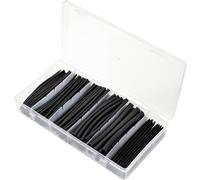 TRU COMPONENTS TC-9206232 Assortiment de gaines thermorétractables noir Taux de retreint:2:1 170 parties