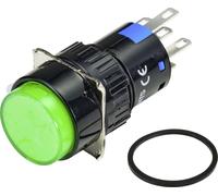 TRU COMPONENTS TC-9219056 Bouton-poussoir lumineux à accrochage 250 V/AC 3 A 1 x Off/On à accrochage vert (Ø) 18 mm IP65 1 pc(s)
