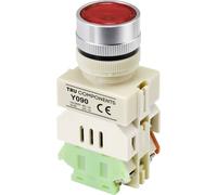 TRU COMPONENTS TC-9219080 Y090 Bouton-poussoir 250 V/AC 5 A 1 x On/(On) à rappel rouge (Ø) 30 mm 1 pc(s)
