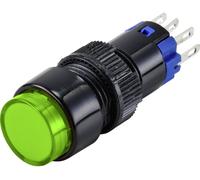 TRU COMPONENTS TC-9428076 LAS2Y-11Z/G/12V Interrupteur à pression 250 V 3 A 1 x Off/On à accrochage vert IP40 1 pc(s)