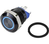 TRU COMPONENTS TC-9428156 GQ12-AF-10E/J/B/12V/A Bouton-poussoir 48 V/DC 2 A 1 x Off/(On) à rappel bleu IP67 (façade avant) 1 pc(s)