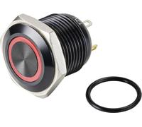 TRU COMPONENTS TC-9428160 GQ16F-10E/J/R/12V/A Bouton-poussoir 48 V/DC 2 A 1 x Off/(On) à rappel rouge IP65 1 pc(s)