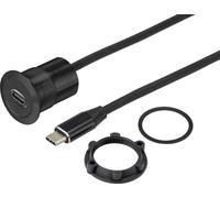 TRU Components embase Femelle USB-34-BK Épaisseur du Panneau : 1-10 mm TC-9534348 Contenu: 1 pc(s)