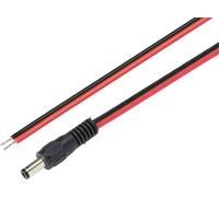 TRU COMPONENTS TC-9556664 Câble de raccordement basse tension DC mâle - extrémité(s) ouverte(s) 5.5 mm 2.1 mm 2.00 m
