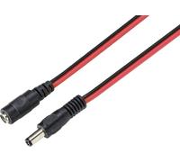 TRU COMPONENTS TC-9556668 Câble de raccordement basse tension DC mâle - DC femelle 5.5 mm 2.1 mm 3.00 m 1 pc(s)