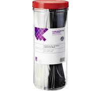 TRU COMPONENTS TC-BT-300-3.6-NUVB Serre-câble 300 mm 3.6 mm naturel, noir stable aux intempéries et aux UV 400 pc(s)