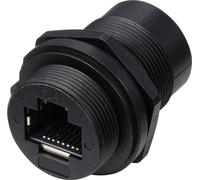 TRU COMPONENTS TC-E13T-FR6-PRB RJ45 femelle sur femelle pour montage frontal IP67 (avec filetage) TC-13543652 Nombre de pôles