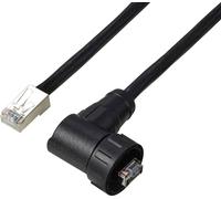TRU COMPONENTS TC-E13T-MR6-MCD/NCA-0.5PV-S Câble mâle à angle droit RJ45 IP67 (filetage) CAT6A, 0,5 m TC-13543640 Nombre de pôles