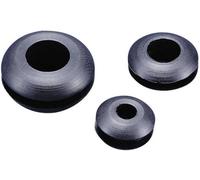 TRU COMPONENTS TC-GMR0603203 Passe-câbles ouvert Ø max. des bornes 3 mm Epaisseur de plaque (maxi) 1.7 mm PVC noir 100 pc(s)