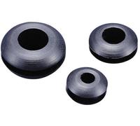 TRU COMPONENTS TC-GMR1108203 Passe-câbles ouvert Ø max. des bornes 7.8 mm Epaisseur de plaque (maxi) 3 mm PVC noir 100 pc(s)