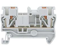 TRU COMPONENTS TC-JPT2.5 Grey Borne de passage 5.2 mm connexion rapide Nombre de pôles: 2 0.2 mm² 2.5 mm² gris