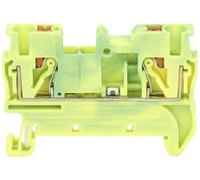 TRU COMPONENTS TC-JPT4-PE Borne de passage 6.2 mm connexion rapide Nombre de pôles: 2 0.2 mm² 4 mm² vert, jaune
