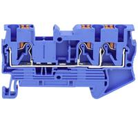 TRU COMPONENTS TC-JPT4-TW Blue Borne de passage 6.2 mm connexion rapide 0.2 mm² 4 mm² bleu