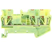 TRU COMPONENTS TC-JPT6-TW-PE Borne de passage 8.2 mm connexion rapide 0.5 mm² 6 mm² vert, jaune