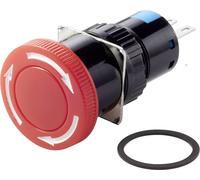 Tru Components TC-LAS1-AY-11TS Bouton d'arrêt d'urgence 250 V/AC 3 A 1NC, 1NO, Bouton + interrupteur, Rouge