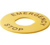 TRU COMPONENTS TC-S10 TC-7494424 Anneau d'avertissement pour bouton d'arrêt d'urgence (Ø) 40 mm NOT-AUS jaune