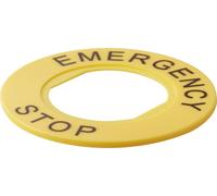 TRU COMPONENTS TC-T14-2240 TC-7494428 Anneau d'avertissement pour bouton d'arrêt d'urgence (Ø) 40 mm NOT-AUS jaune