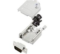 TRU COMPONENTS TCDTZK09HDP15K 7709036 Kit embase SUB-D mâle 180 ° Nombre de pôles: 15 fût à souder 1