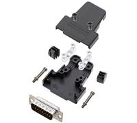 TRU COMPONENTS TCTRIP15DMPK 7708436 Kit embase SUB-D mâle 180 ° Nombre de pôles: 15 fût à souder 1 p