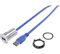 TRU COMPONENTS USB-21-BK Cordon USB 3.0 femelle type A vers USB 3.0 mâle type A embase femelle Contenu: 1 pc(s)