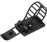 TRU COMPONENTS WCT-85 Embase de fixation autocollant, vissable 1206772 Plage de Ø du faisceau 22 mm (max) avec attache noir 25