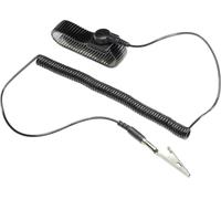 TRU COMPONENTS WristME-SET-10-183-K Bracelet antistatique (ESD) noir câble de terre inclus Pression