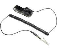 Bracelet antistatique (ESD) noir TRU COMPONENTS WristME-SET-4-305-K 1364544 Bouton-pression 4 mm, pince crocodile 1 pc(s)