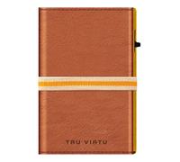 TRU VIRTU Porte-cartes marron orange pour homme - Click & Slide Strap Cross Wallet Caramba Brown Sahara / Gold 114344