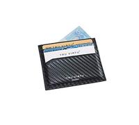 Tru Virtu® Portefeuille Ultra Slim en Carbone I Porte-Cartes de crédit I Porte-Cartes Protection Anti-RFID NFC I Portefeuille en Vrai Cuir Italien I Portefeuille I Slim Wallet I Card-Holder