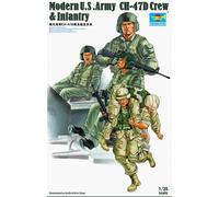 Modern U.s .army Ch-47d Crew & Infantrymaquette Figurine Modern U.s .army Ch-47d