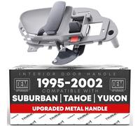TRUBUILT1 AUTOMOTIVE T1A T1A-GM-15708043 Poignée de porte intérieure gauche côté conducteur compatible avec Chevrolet et GMC 1995-2000 K 1500 Silverado, Suburban, Tahoe, Blazer et Jimmy, gris