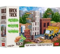 Brick Trick Trefl Chantier/Construction Site - Construisez en Brique, ECO Blocs en Brique, 290 Briques, Réutilisables, Kit Créatif pour Les Enfants à partir de 6 Ans