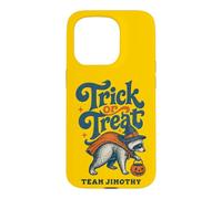 Truc ou gâterie d'halloween avec Jimothy Raccoon Coque pour iPhone 15 Pro