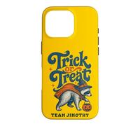 Truc ou gâterie d'halloween avec Jimothy Raccoon Coque pour iPhone 16 Pro