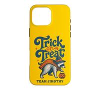 Truc ou gâterie d'halloween avec Jimothy Raccoon Coque pour iPhone 16 Pro Max