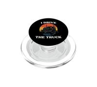 Truck Driver I Drive The Truck Retro Big Rig PopSockets PopGrip pour MagSafe