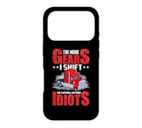 Truck Driver The More Gears I Shift Funny Trucker Dad Coque pour iPhone 17 Pro