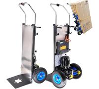 Truck Escaliers Électrique, Capacité de Charge 400kg, Moteur sans Balais 1200W avec Batterie Amovible, Poignée Télescopique pour Déménagement de Meubles et Logistique, Usage Commercial et Domestique