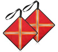 Truck Load Flag, Kayaking Transport Banner, Kayak Safety Flag, Reflective Signal with Reinforced Stitching, High Contrast Color, Good for Outdoor Boating, 12.6x12.6 inches