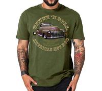 Truck n Roll American Hot Rod Chevy Pickup T-shirt vintage Rockabilly - Noir - XXL