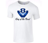 Truck Wagon Lorry Griffin King of The Road V8 R Series Tee Shirt Men Round Neck Short Sleeves Cotton T-Shirt White XXL