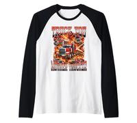 Truck You Mother Trucker Big Rig Semi-Truck Driver Hauler Manche Raglan