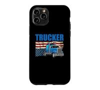 Trucker American Flag Funny Trucking Truck Driver Coque pour iPhone 11 Pro