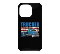 Trucker American Flag Funny Trucking Truck Driver Coque pour iPhone 13 Pro