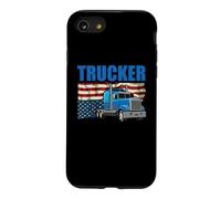 Trucker American Flag Funny Trucking Truck Driver Coque pour iPhone SE (2020) / 7/8